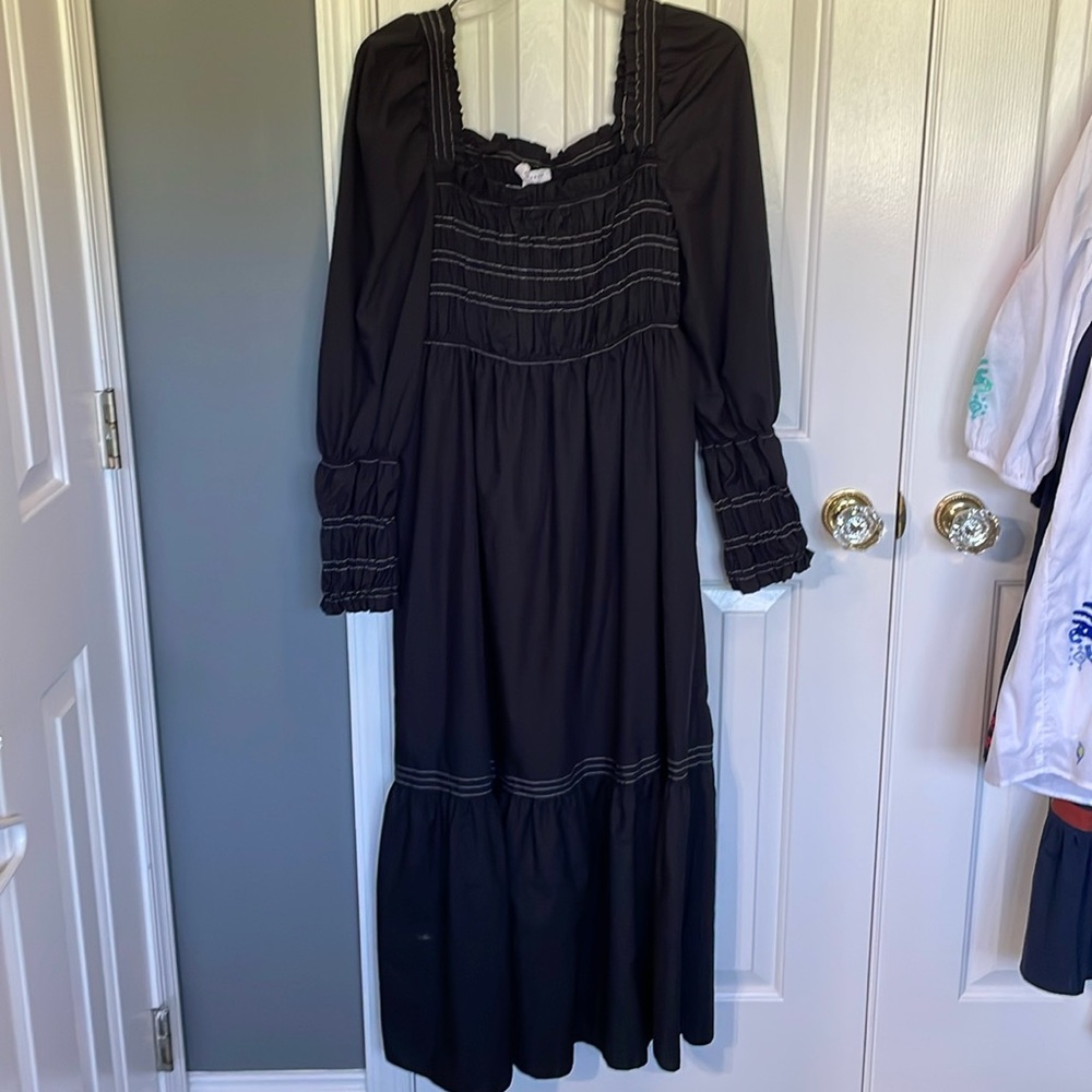 Topshop Black Empire Waist Dress. Size 8. Tags. Excellent condition. Never Worn